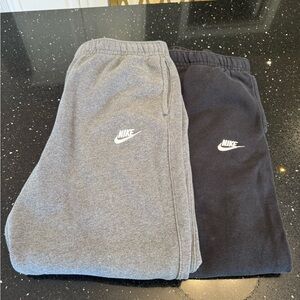 Two Pairs of Nike Joggers- Gray and Black Joggers for Men